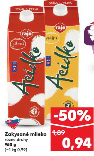 Rajo Brejky ochutené mlieko