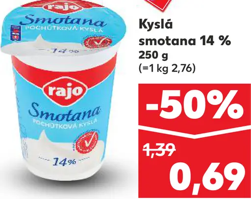 Rajo Kyslá smotana 14%