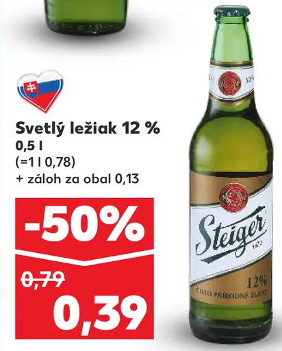 Steiger ležiak plechovka