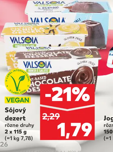 Sójový dezert Valsoia