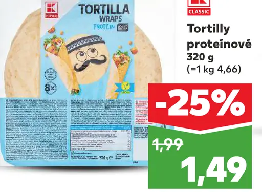 K-Classic Tortilly proteinové