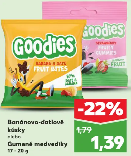 Goodies banánovo-datľové kúsky