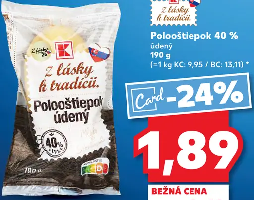 Z lásky k tradícii Pološtiepok 40 %