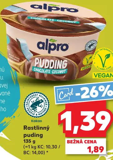 Alpro Rastlinný puding