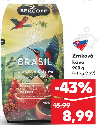 Brasil Zrnková káva arabica & robusta