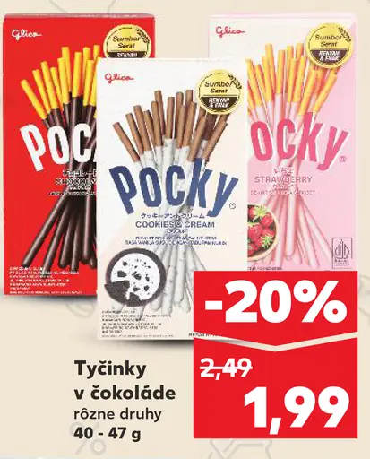 Pocky tyčinky v čokoláde
