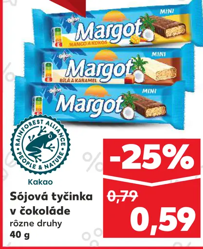 Margot Sójová tyčinka v čokoláde