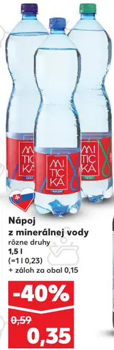 Mitická minerálna voda nápoj