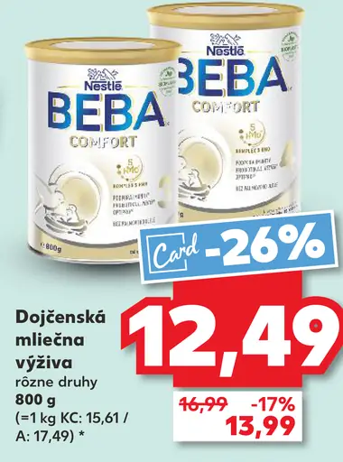 Nestlé Beba Comfort Dojčenská mliečna výživa