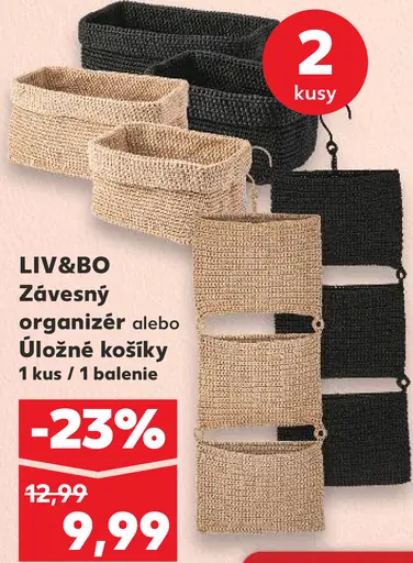 LIV&BO Závesný organizér alebo Úložný box
