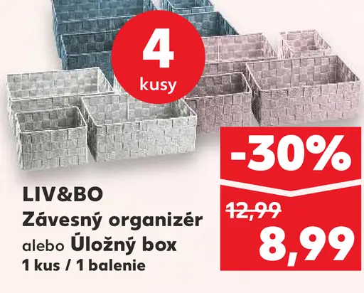 LIV&BO Závesný organizér, Úložný box alebo Obal