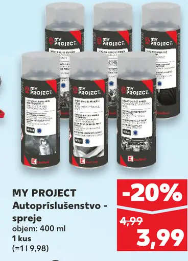 MY PROJECT Autopríslušenstvo - spreje
