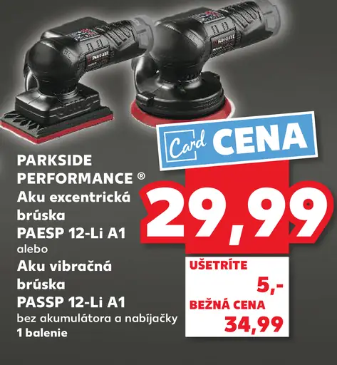 PARKSIDE PERFORMANCE Aku excentrická brúska