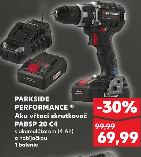 PARKSIDE PERFORMANCE Aku vŕtací skrutkovač