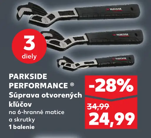 PARKSIDE PERFORMANCE Súprava otvorených kľúčov