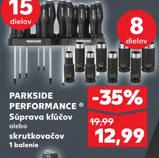 PARKSIDE PERFORMANCE Súprava kľúčov alebo skrutkovačov