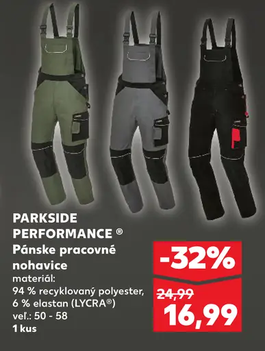 Parkside Performance Dámske pracovné nohavice