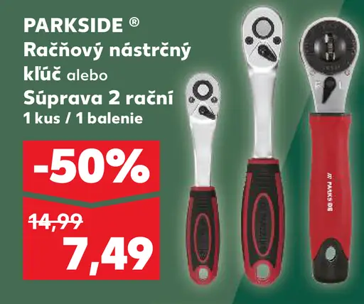 Parkside Súprava rační na nástrčné kľúče