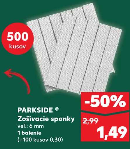 Parkside Zošívacie sponky