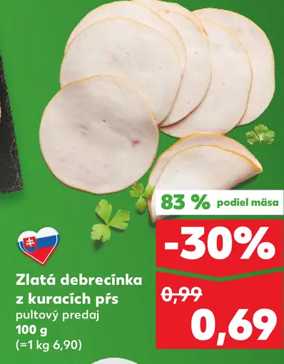 Zlatá debrecínka z kuracích pŕs