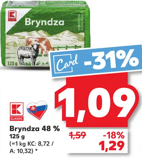 K-Classic Bryndza 48 %
