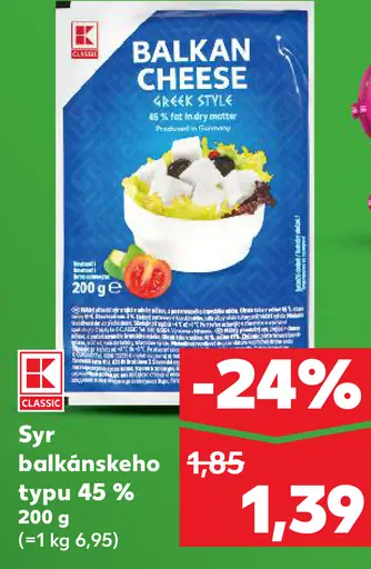 K-Classic Syr balkánskeho typu 45 %