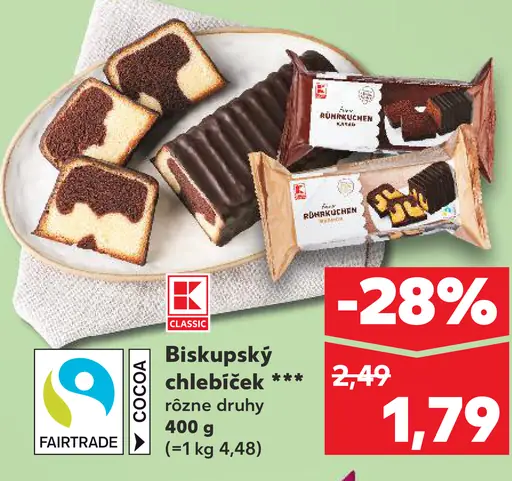 Biskupský chlebíček rôzne druhy