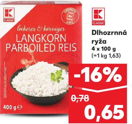 K-Classic dlhozrnná ryža