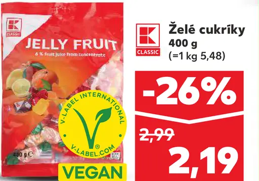VEGAN želé cukríky