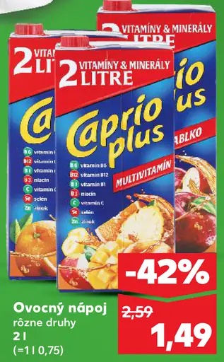Caprio Plus ovocný nápoj