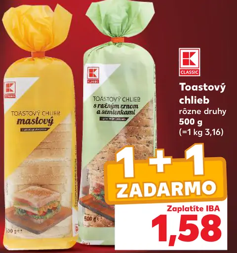 K-Classic Toastový chlieb
