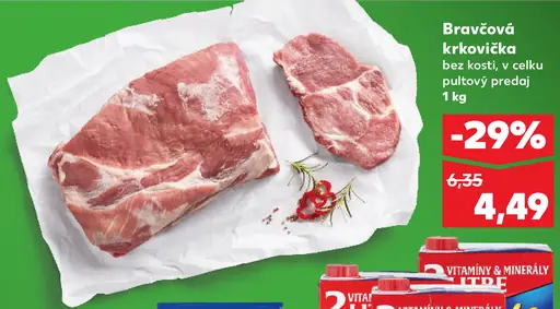 Bravčová krkovička bez kosti, plátky