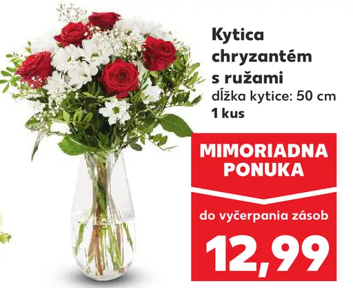 Kytica chryzantém s ružami