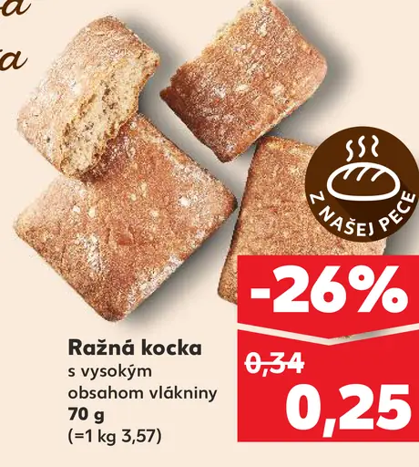 Ražná kocka s vysokým obsahom vlákniny