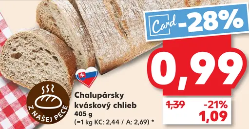 Chalupársky kváskový chlieb