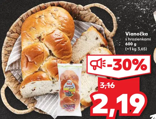 Vianočka s hrozienkami