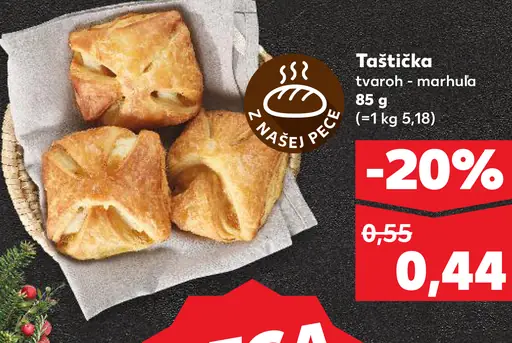 Taštička tvaroh-marhuľa