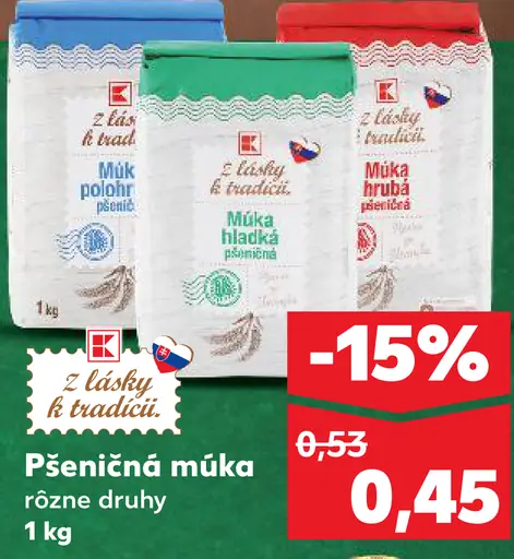 Pšeničná múka rôzne druhy