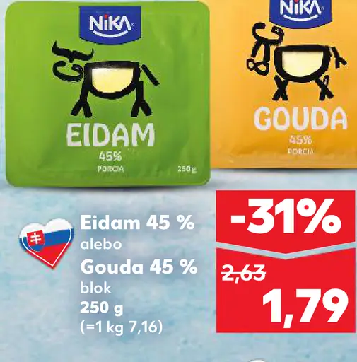 Syrový mix Eidam a Gouda