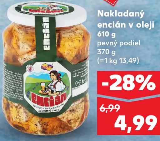 Nakladaný encián v oleji