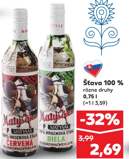 Matyšák 100% šťava