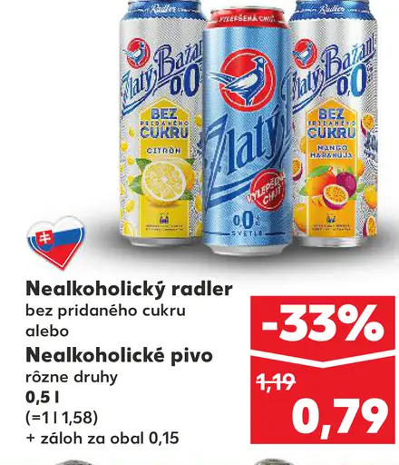 Zlatý Bažant Pivo plechovka