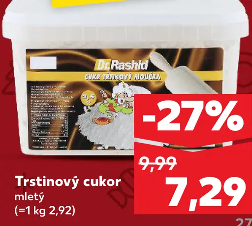 Dr. Rashid Trstinový cukor mletý