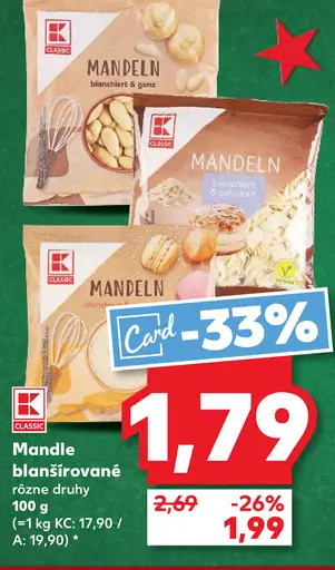 K-Classic Mandle blanšírované