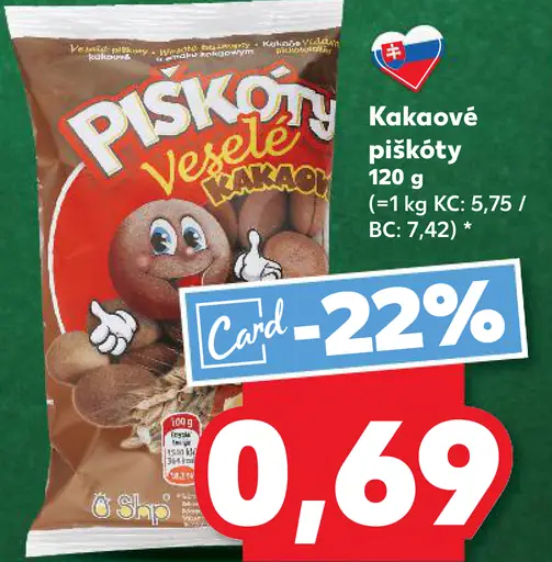 Kakaové piškóty Veselé
