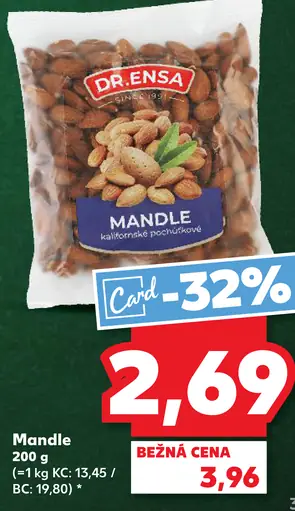 Mandle kalifornské pochúťkové