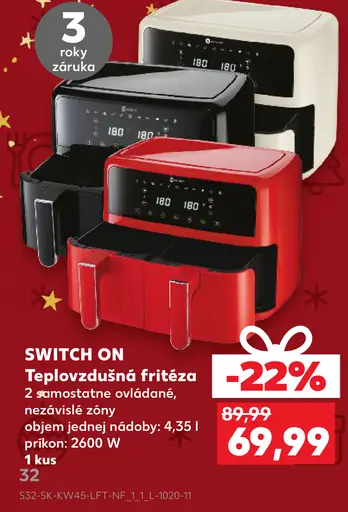 SWITCH ON Teplovzdušná fritéza