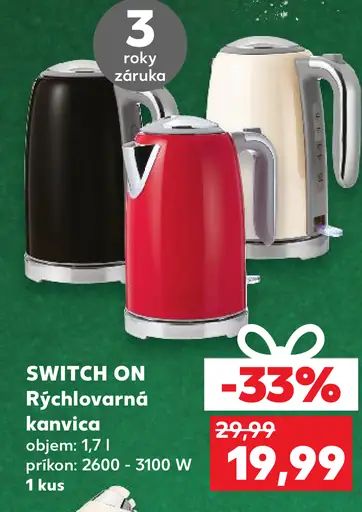 Switch On Rýchlovarná kanvica