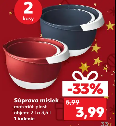 Súprava misiek plast