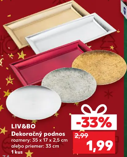 LIV&BO Dekoratívny podnos